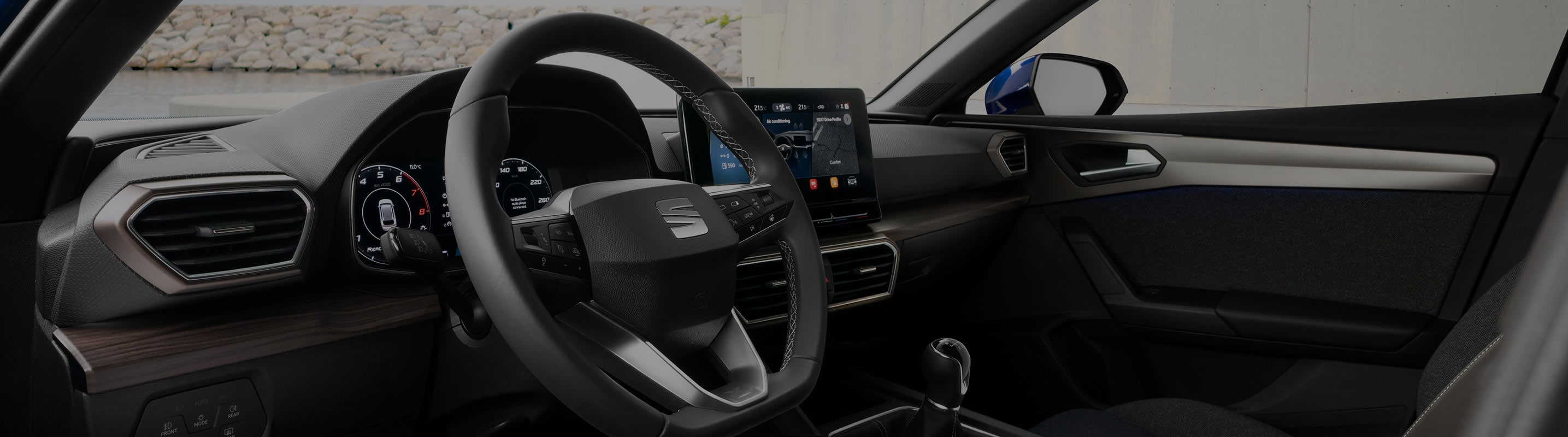 At the wheel of a Leon from home.