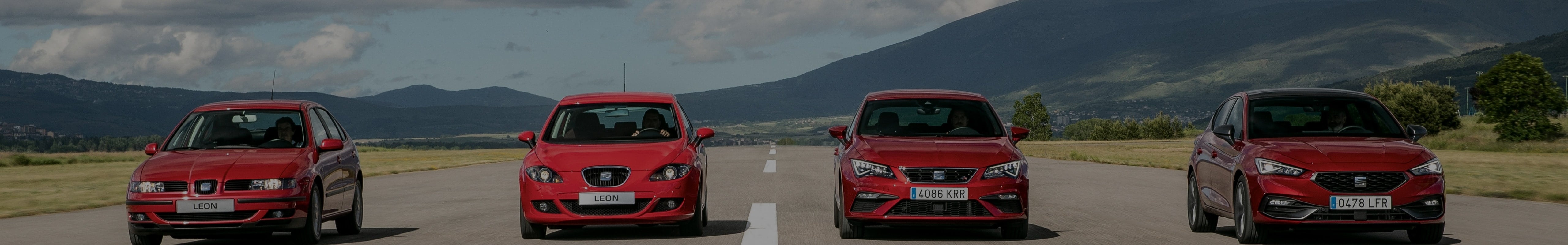 Four generations of the SEAT Leon.