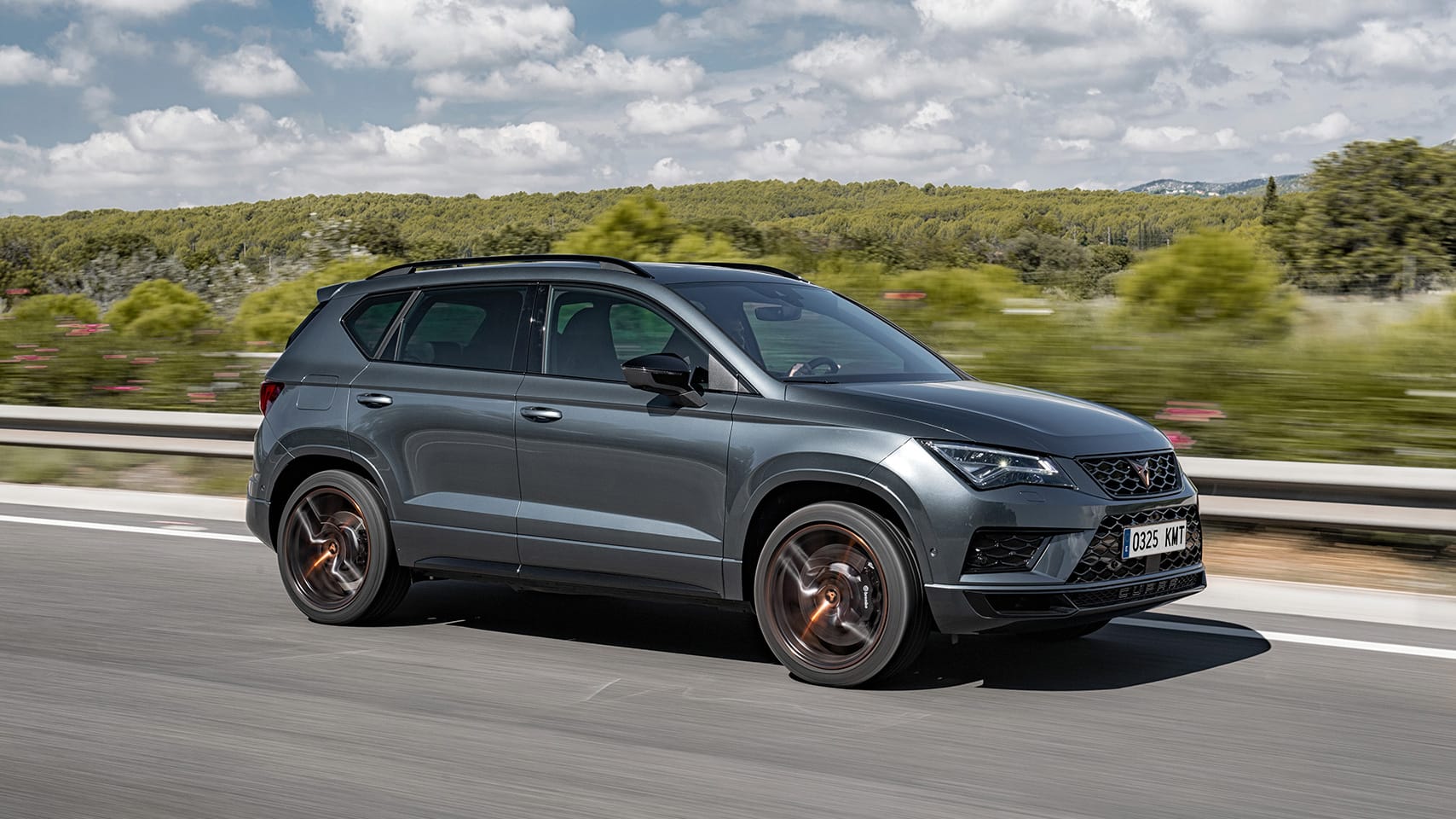 CUPRA Ateca driving in the road