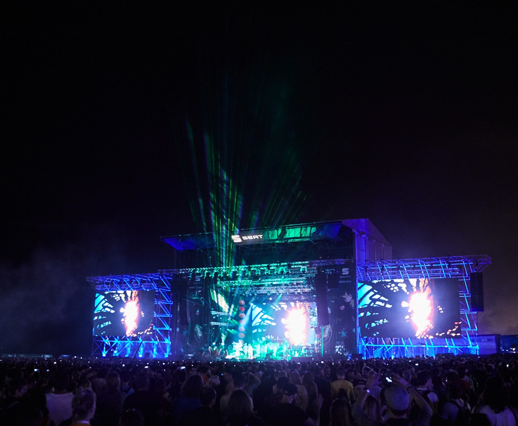 Primavera Sound sponsored by SEAT – Music stage at night