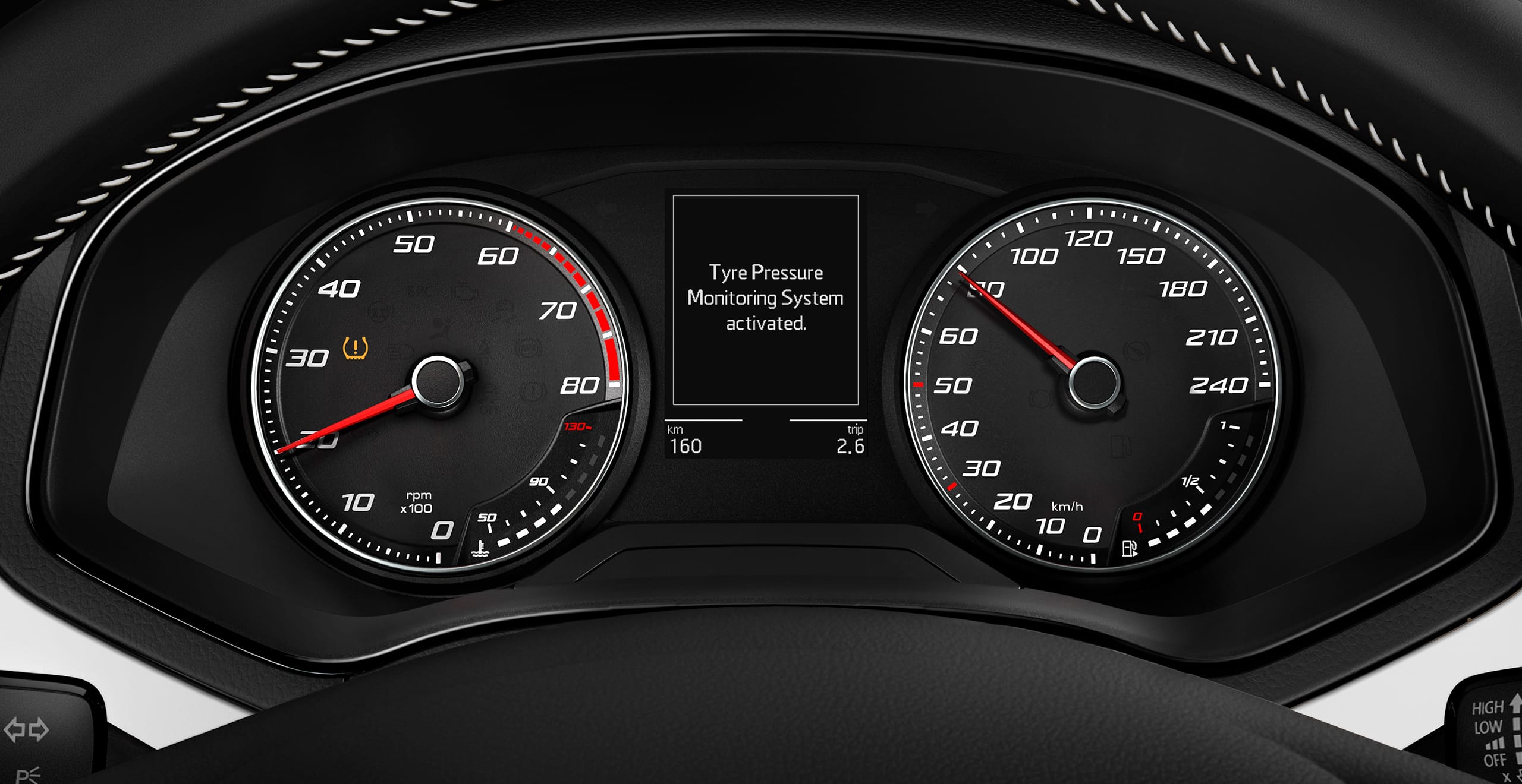 SEAT Ibiza Tyre Pressure cockpit